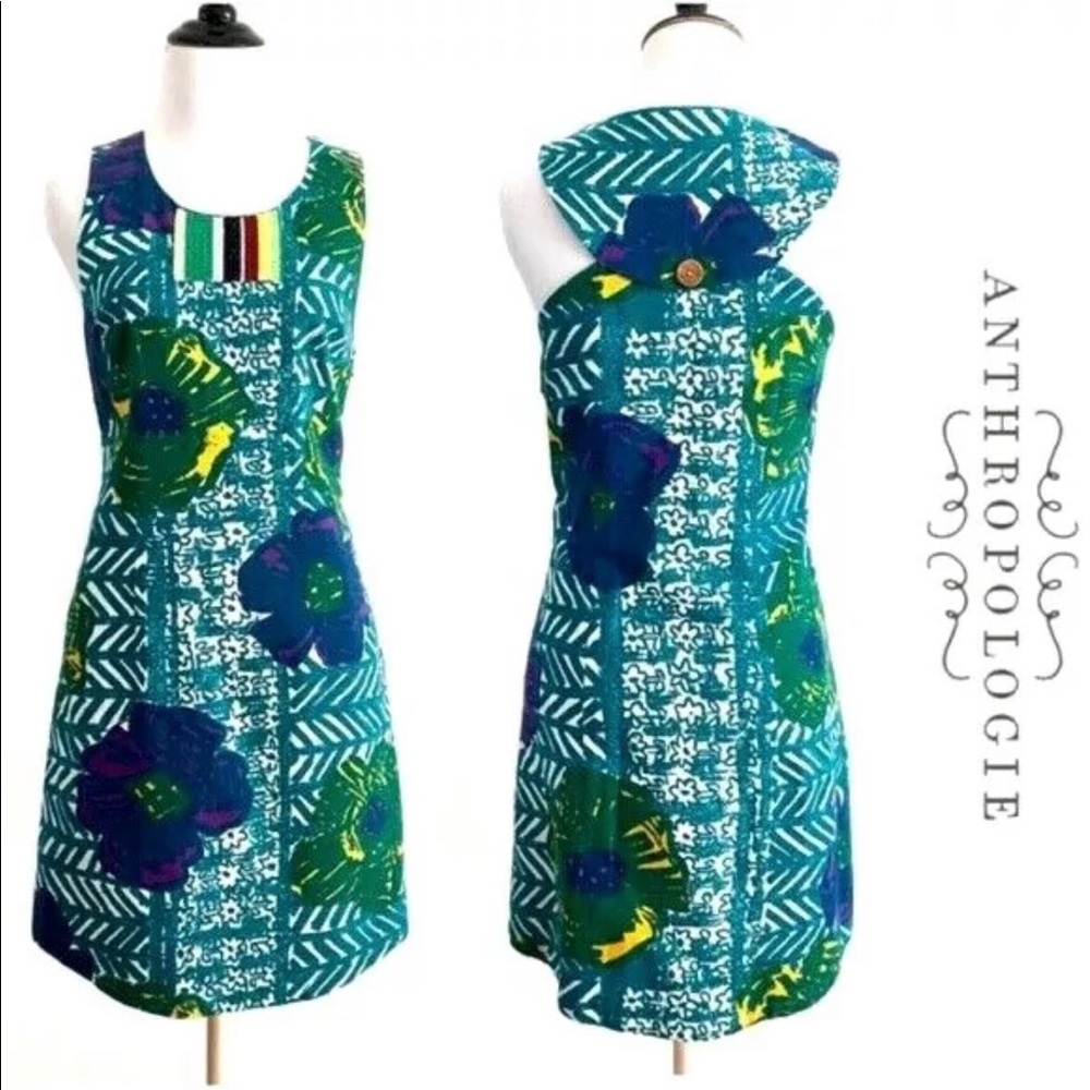 Vanessa Virginia Hibiscus Summer Shift Dress Sz 6